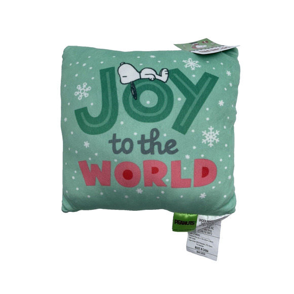 PEANUTS SNOOPY SQUISHY PILLOW - JOY TO THE WORLD NEW WITH TAGS Christmas gift - Picture 1 of 3